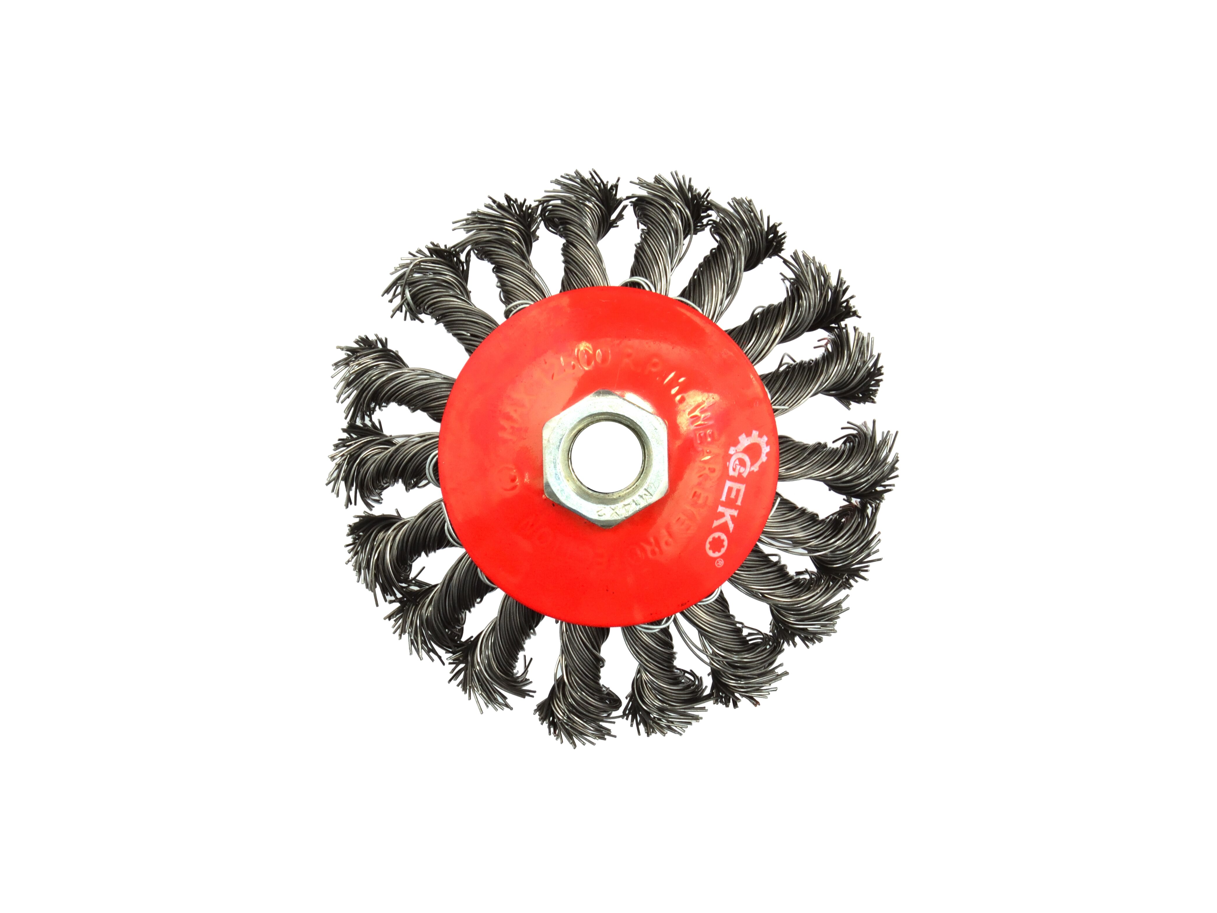 GEKO G00605 Drôtená kefa na brúsku, dráťák 100mm M14