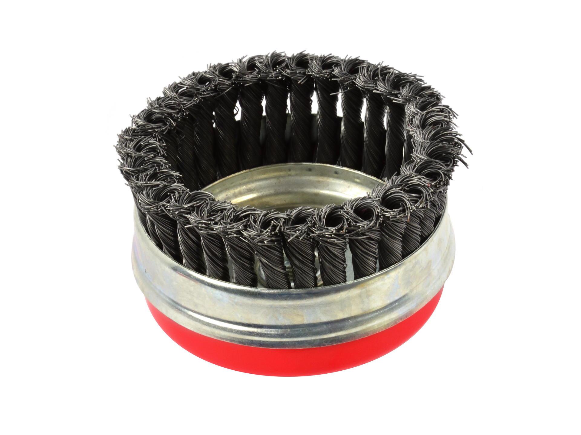 GEKO G00613 Drôtený kotúč kefa 125 mm so skrúteným oceľovým drôtom
