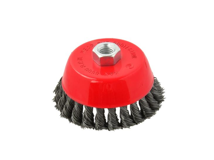 GEKO G00595 Drôtená kefa na brúsku, draťák 125mm M14