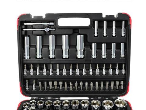 GEKO T00102 Gola sada 108ks 1/4" 1/2" kľúče, nástrčné hlavice, bity, račňa PROFI