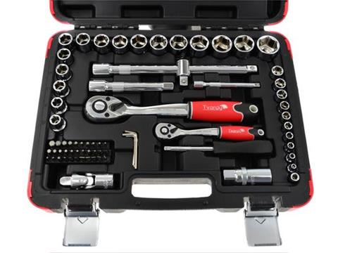 GEKO T00100 Gola sada 72ks 1/4 "1/2" kľúče, nástrčné hlavice, bity, račňa