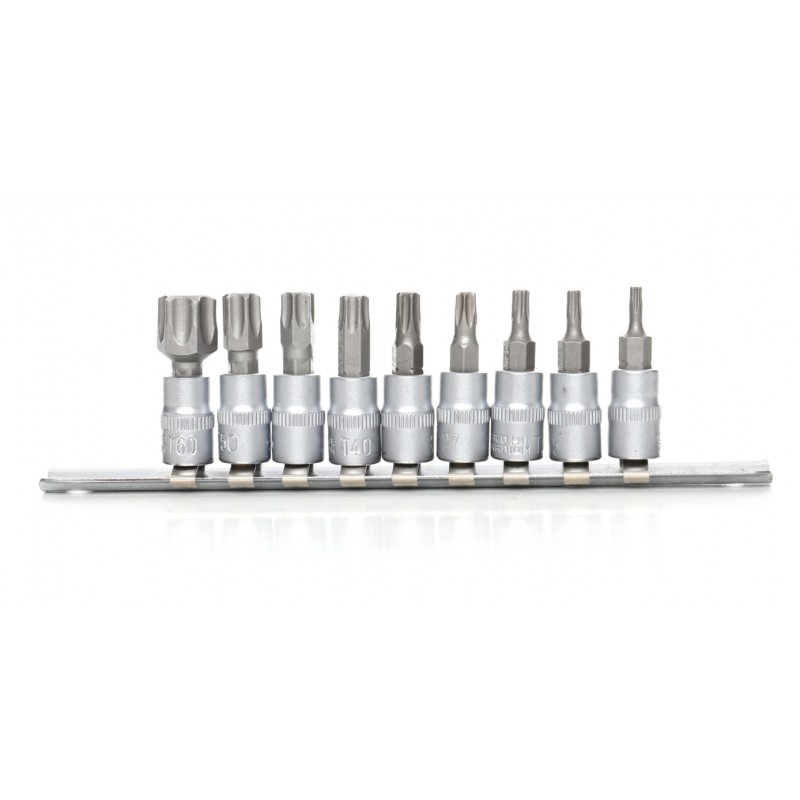 KD10241 Sada bitov 1/4" 9ks kľúče, bity T10-T60