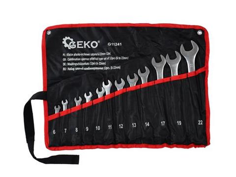 GEKO G11241 Očkoploché kľúče 6-22mm 12ks CrV sada