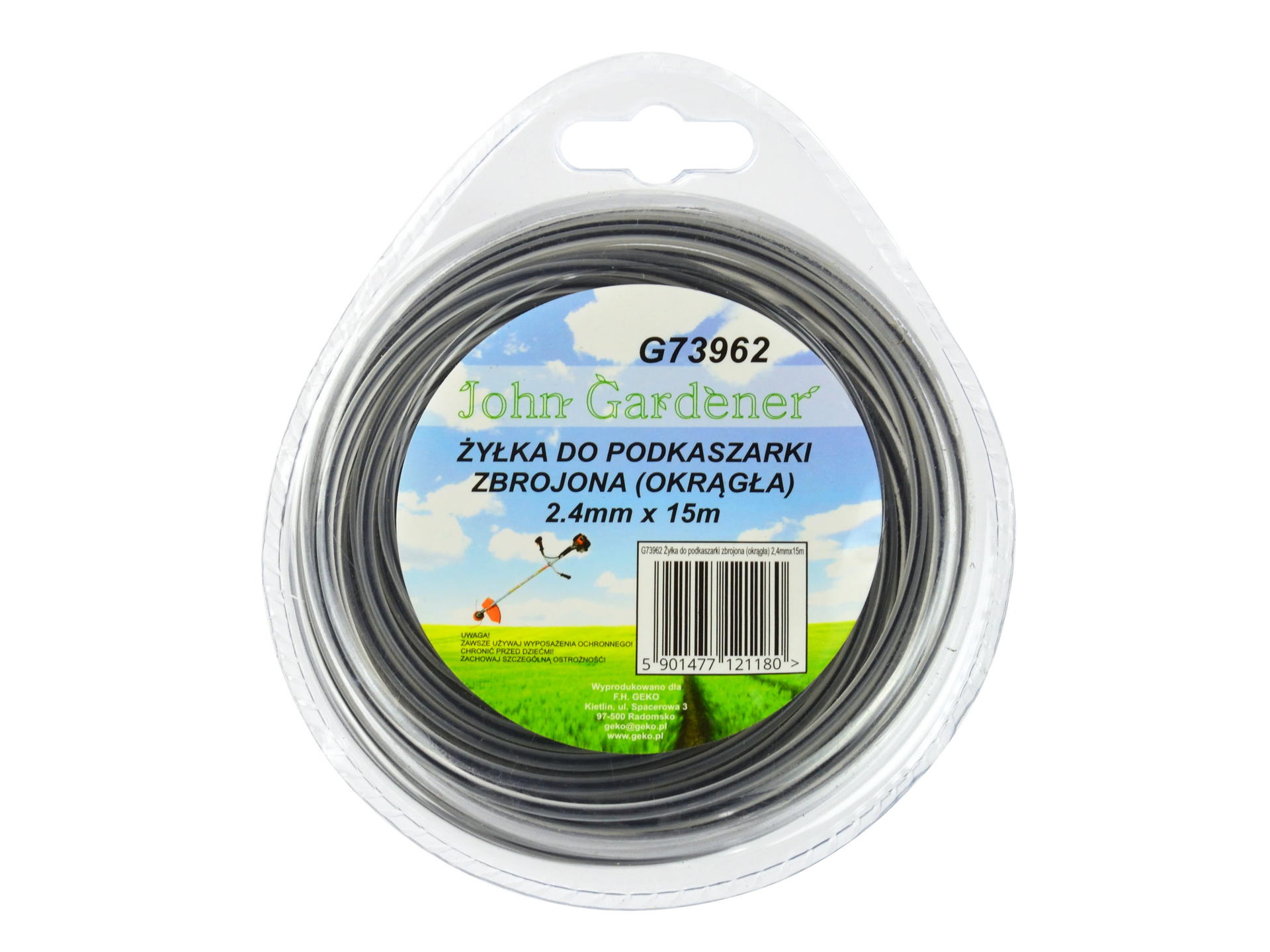 GEKO G73962 ZOSILNENÁ STRUNA SILÓN LANKO DO KROVINOREZU VYŽÍNAČA 2,4mm 15m