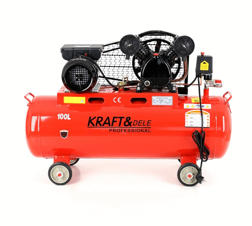 Kraft&Dele KD402 100l 2,8KW Kompresor olejový 480l/min 2 PIESTY 230V dvojvalcový