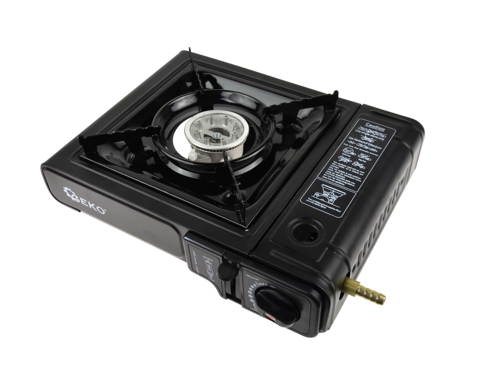 GEKO G80522 TURISTICKÝ plynový horák varič sporák 2v1 na kartuše a propán-bután bombu