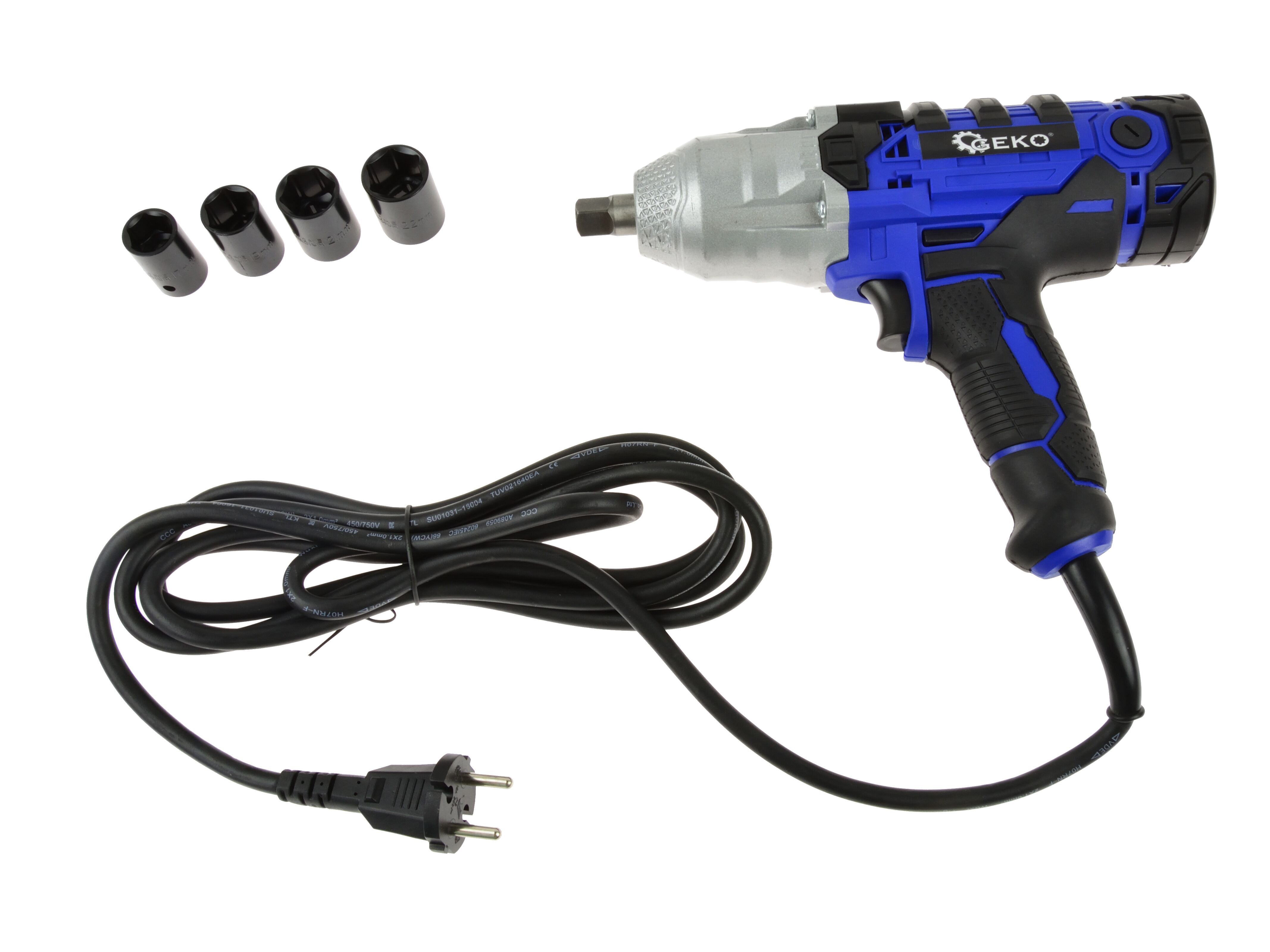 GEKO G81053 Elektrický rázový uťahovák 450W kľúč na kolesá 1/2" + hlavice