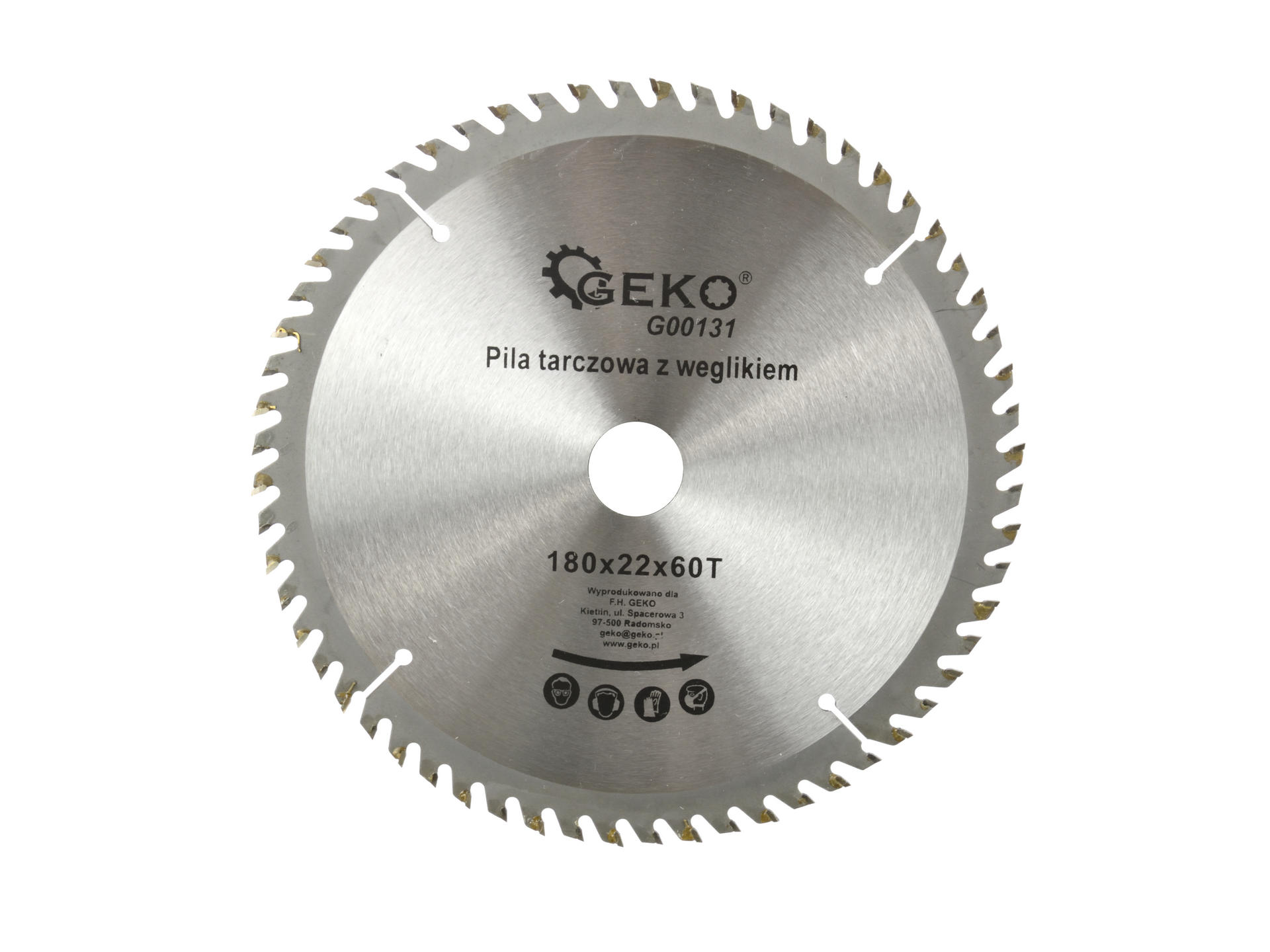 GEKO G00131 Kotúč na drevo zo spekaného karbidu pílenie dreva 180mm 22mm 60T