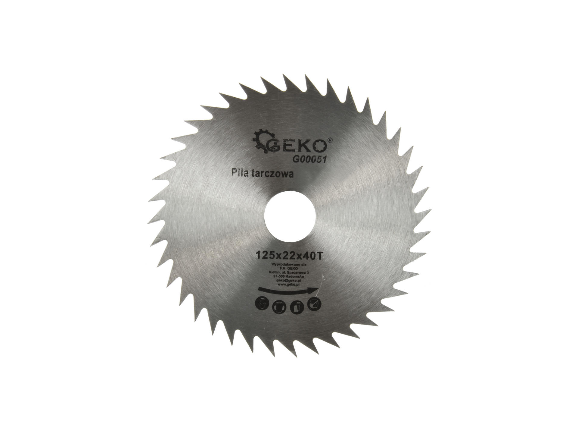 Geko G00051 Pílový kotúč na drevo 125mm 22mm 40T