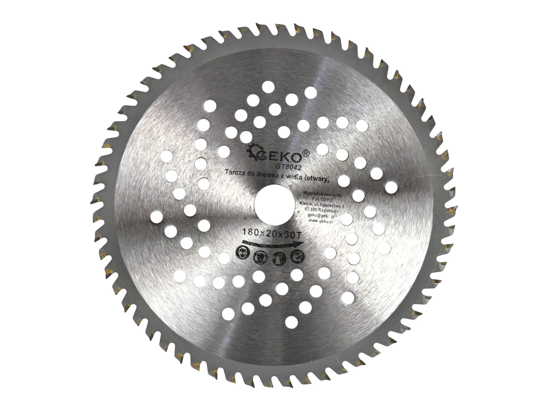 GEKO G78042 Vidiový kotúč na drevo pílenie dreva 180mm 20mm 60T