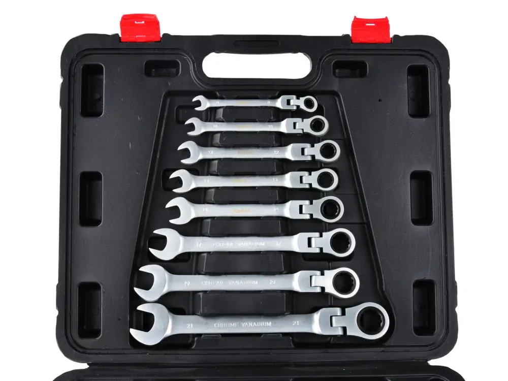 Geko K00105 Kľúče očkoploché s račňou sada 13ks 8-32mm