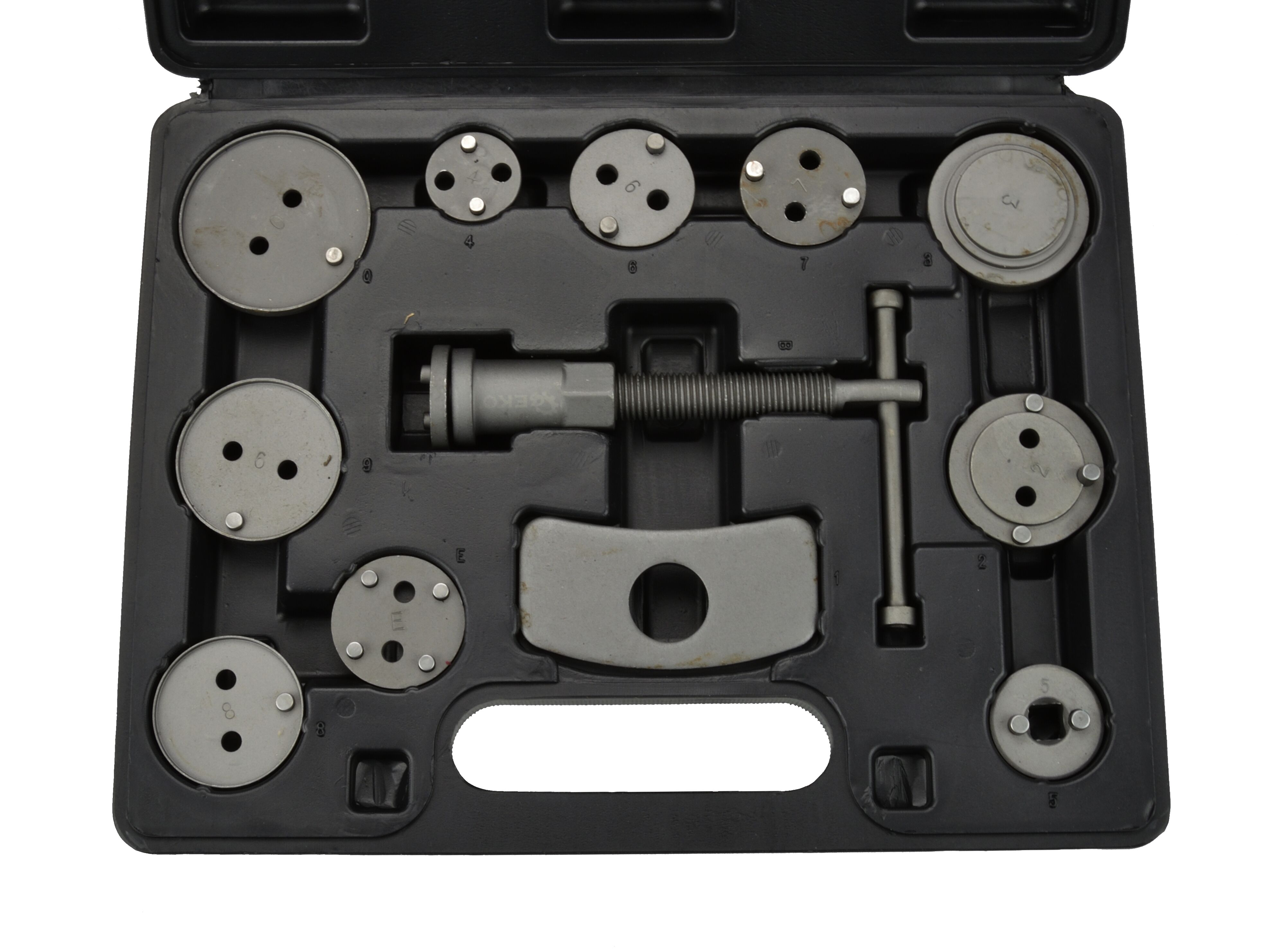 GEKO G02535 Stlačovák brzdových piestov sada 12ks adaptéry zatlačenie piestikov