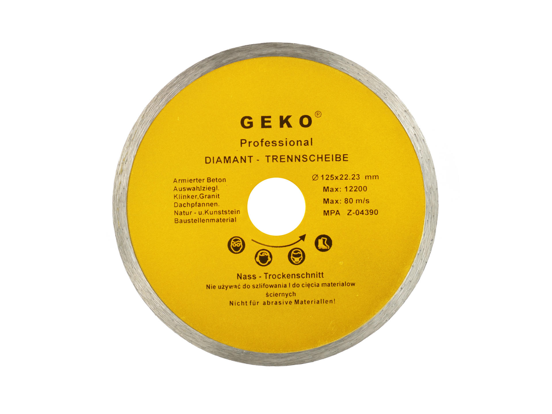 Geko G00241 Diamantový kotúč na betón železobetón 125 mm plný