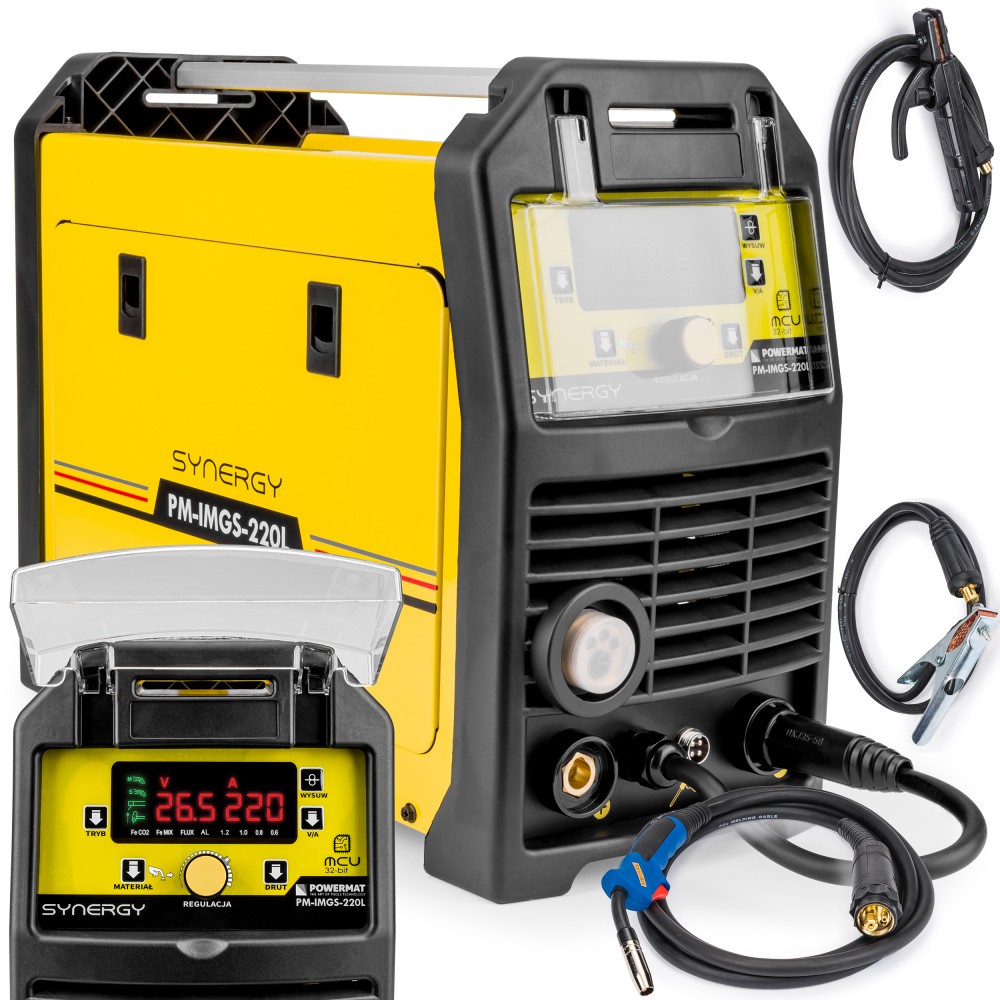 Powermat PM-IMGS-220L SYNERGY INVERTOROVÁ ZVÁRAČKA MIG MAG TIG MMA 220A INVERTOR SADA