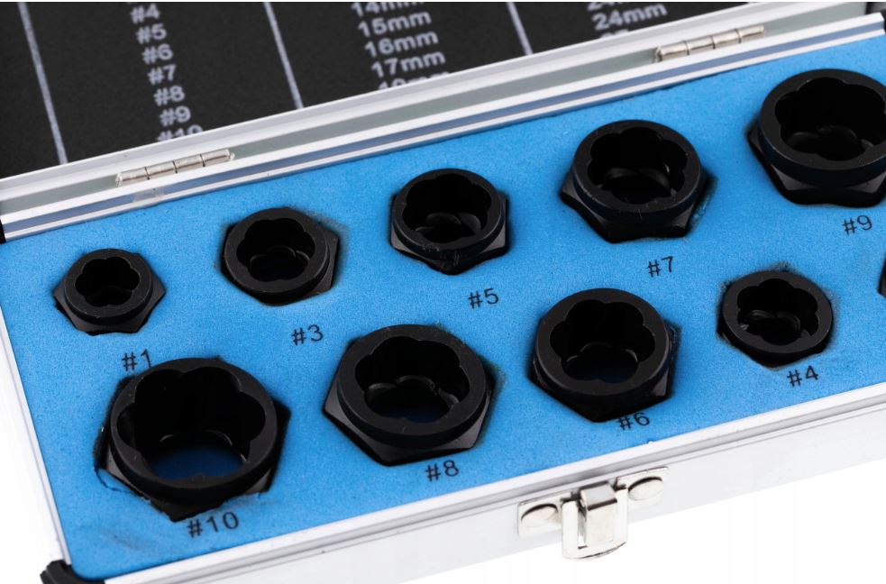 Mar-Pol M58650 HLAVICE NA POŠKODENÉ SKRUTKY, vyťahováky, sada kľúčov 10ks krátke