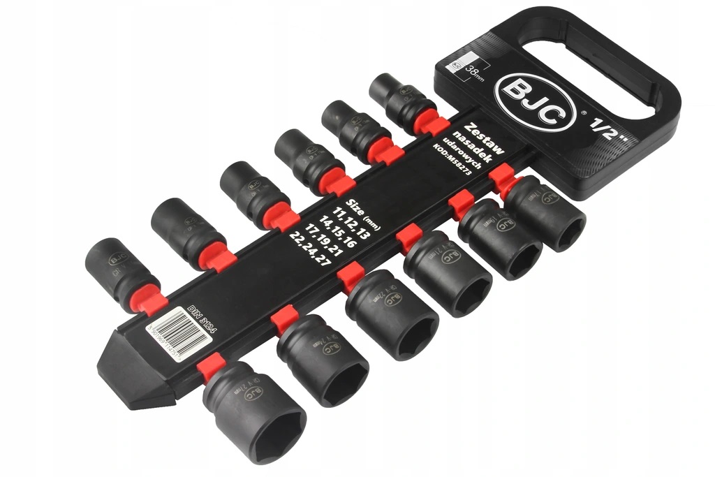 Mar-Pol M58273 12ks Súprava nástrčných kľúčov pre rázový uťahovák hlavice 1/2" 11-27mm 38mm BJC