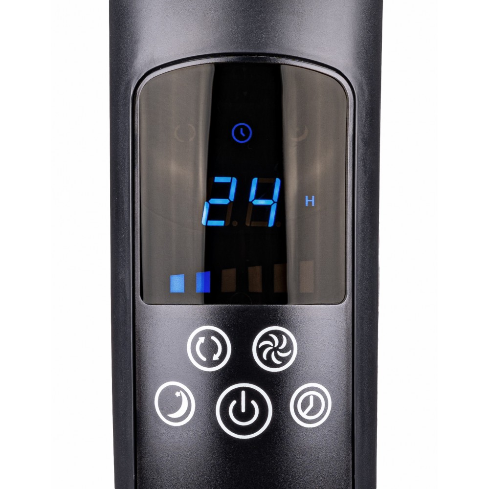 Powermat ST-5 Podlahový stojanový ventilátor 135cm 80W vetrák modrý LCD