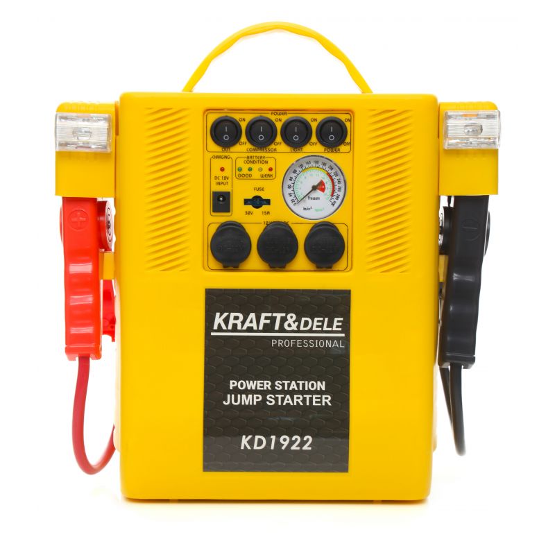Kraft&Dele KD1922 Nabíjačka autobatérií z kompresorom 4v1 12V