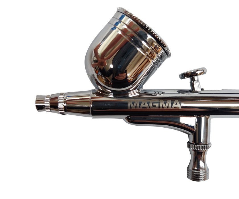 MAGMA TG-130 Airbrush striekacia pištoľ sada na maľovanie nanášanie farby Sada 3 trysky 0,2 / 0,3 / 0,5mm