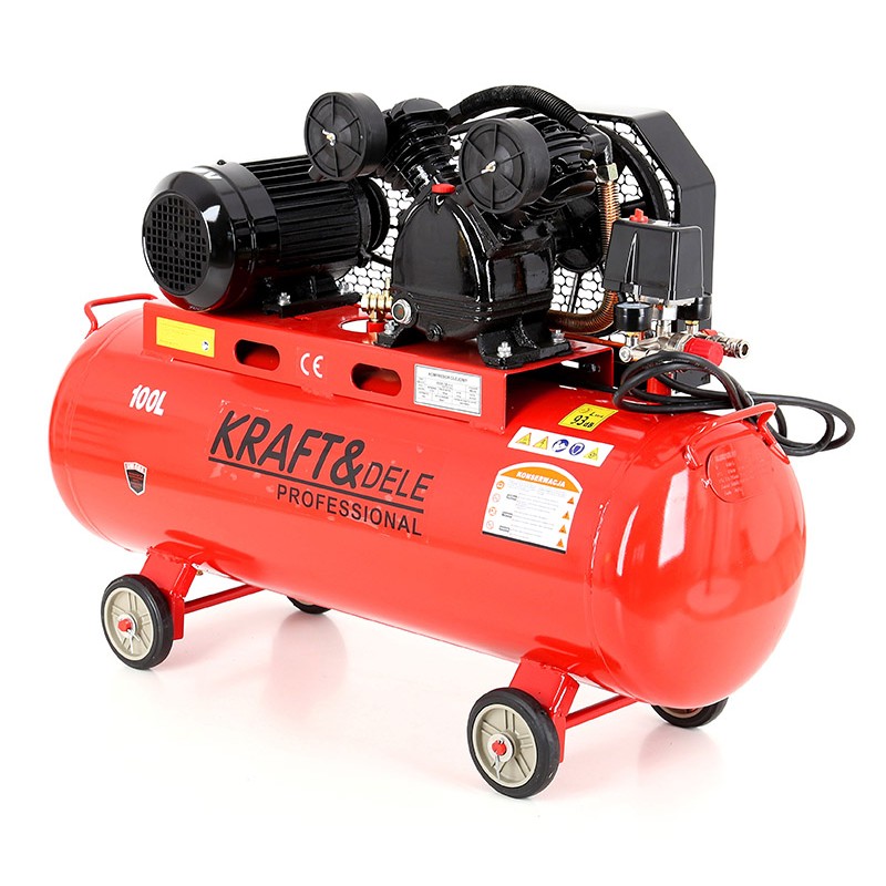 Kraft&Dele KD404 OLEJOVÝ KOMPRESOR 3,4kW 4,6HP 2 piesty 400V 100L