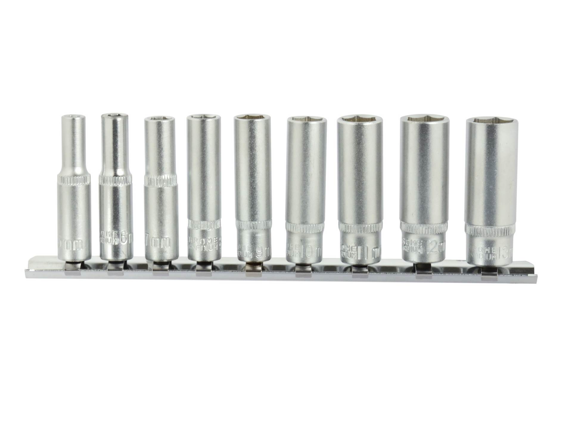 Geko G13540 Hlavice nástrčné kľúče 9ks 1/4" 5-13mm sada CRV