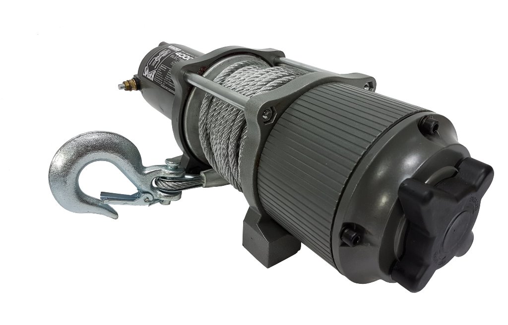 MAR-POL M80801 Kladkostroj, navijak akumulátorový 12V 1814kg, oceľové lano