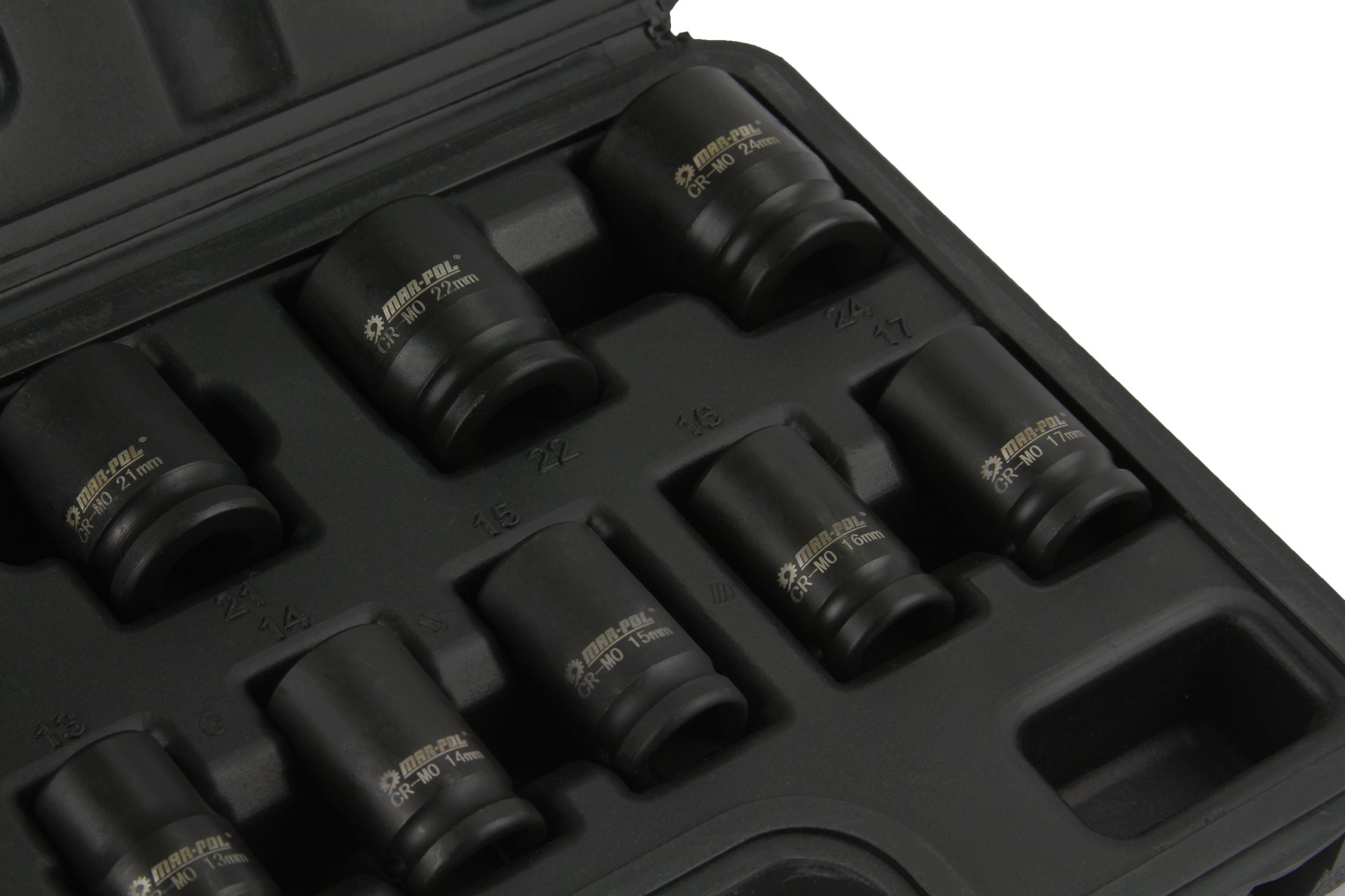 Mar-pol M58257 Nástrčné kľúče 1/2" 10-24mm krátke 13ks