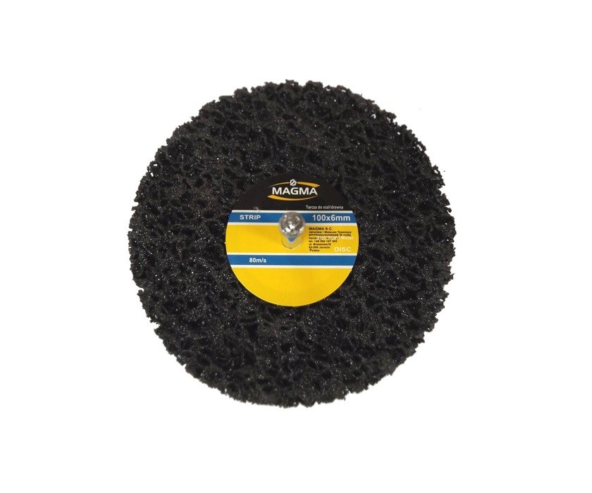 MAGMA Brúsny kotúč na kov so stopkou 100x6mm, Čierna