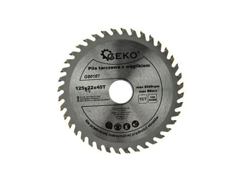 GEKO G00107 PÍLOVÝ KOTÚČ na drevo 125mm 22mm 40T