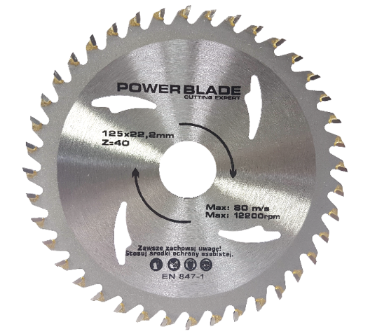 Mar-pol M09051 Kotúč pílový vidiový, 125mm 40T 22mm POWER BLADE