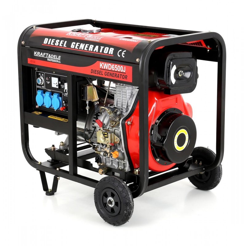 Kraft&Dele KD122 6,5kW ELEKTROCENTRÁLA generátor prúdu 12V / 230V DIESEL AVR