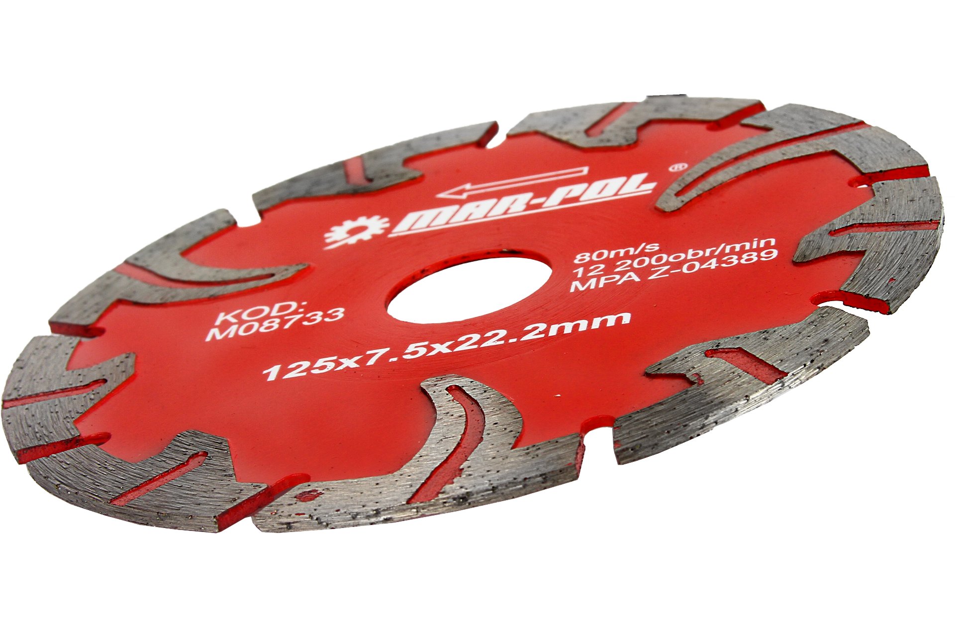 MAR-POL M08733 Diamantový kotúč na betón 125x7.5x22,2