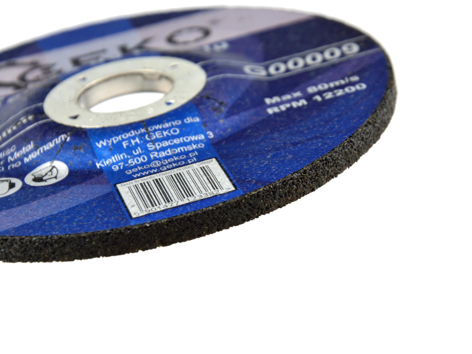Geko G00009 Kotúč na kov brúsenie kovu 125 x 6 x 22,23mm 5kusov