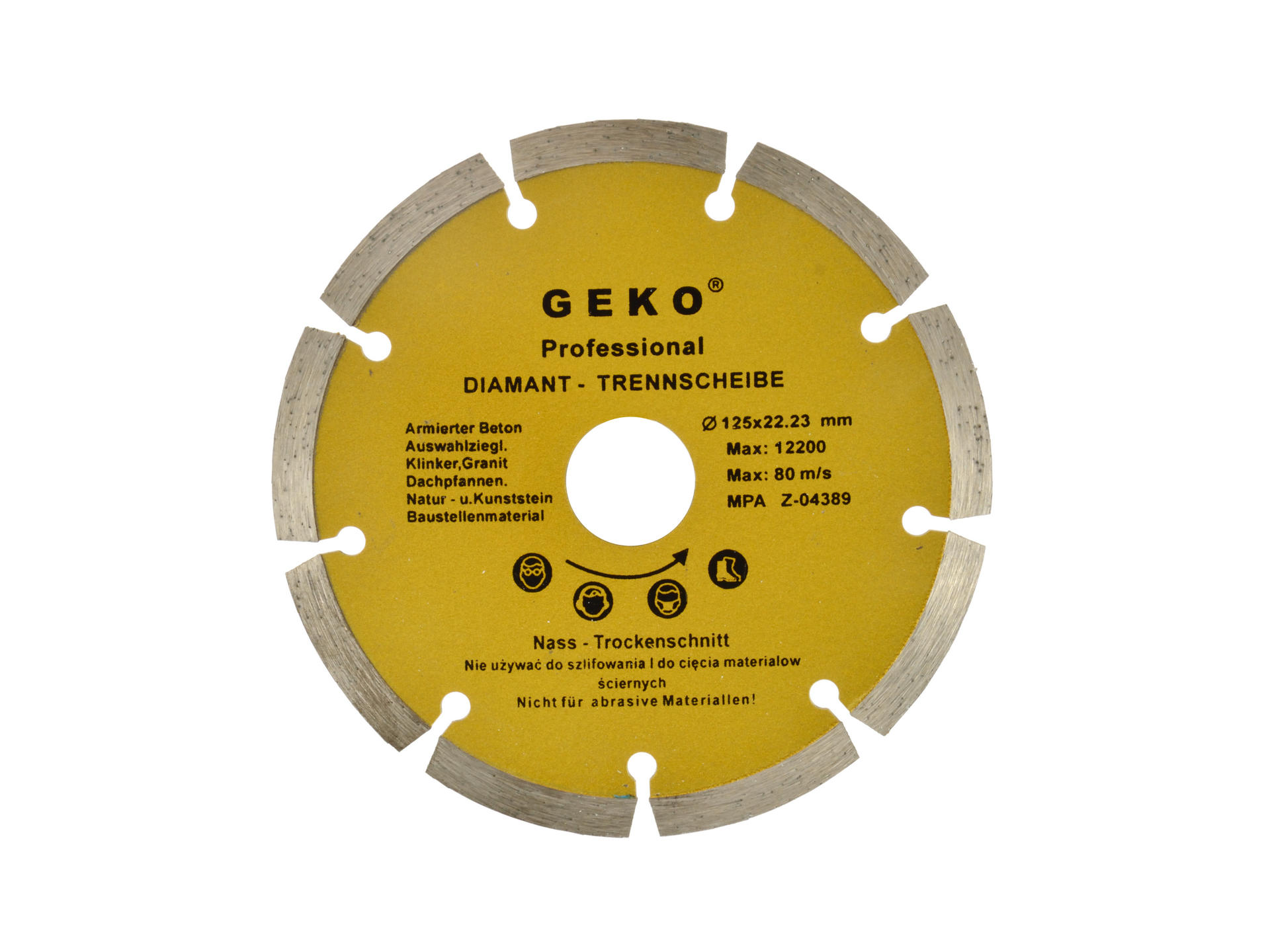 GEKO G00251 Diamantový kotúč na betón segmentový 125x22,2mm 