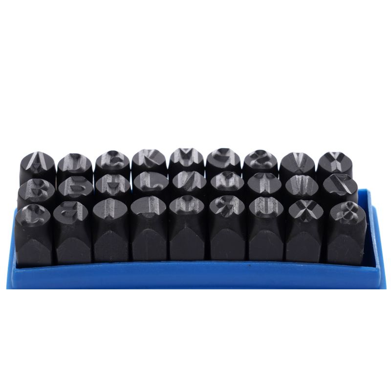 Kraft&Dele KD11205 Raznice písmená pečiatka 8mm 27ks písmenkové razidlá na kov, plech