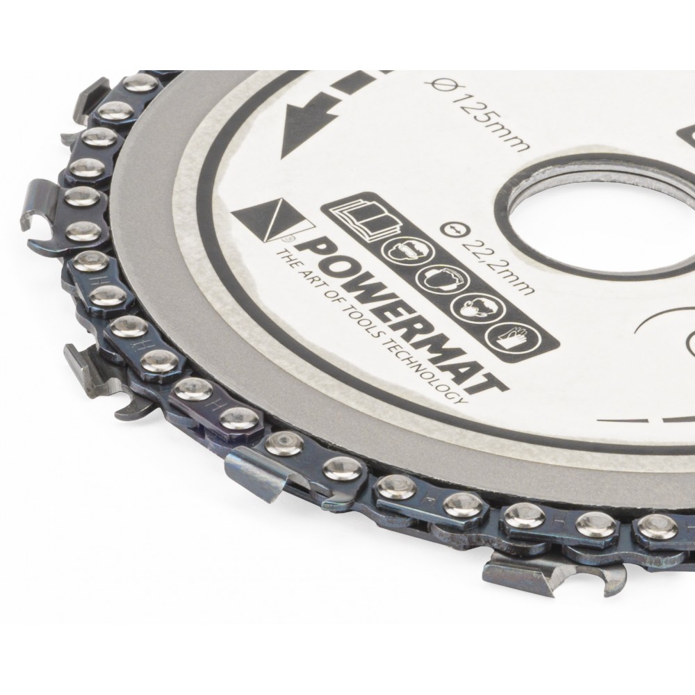 Powermat PM0983 Pílový reťazový kotúč na drevo 125mm 14T s reťazou