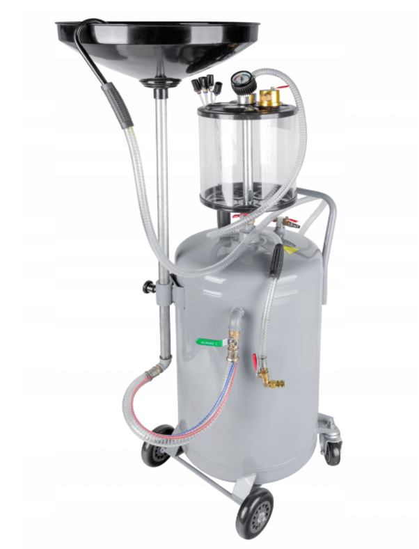 MAX Pneumatická odsávačka, vypúšťačka, odsávanie vypúšťanie oleja 85L lievik + 5 trysiek