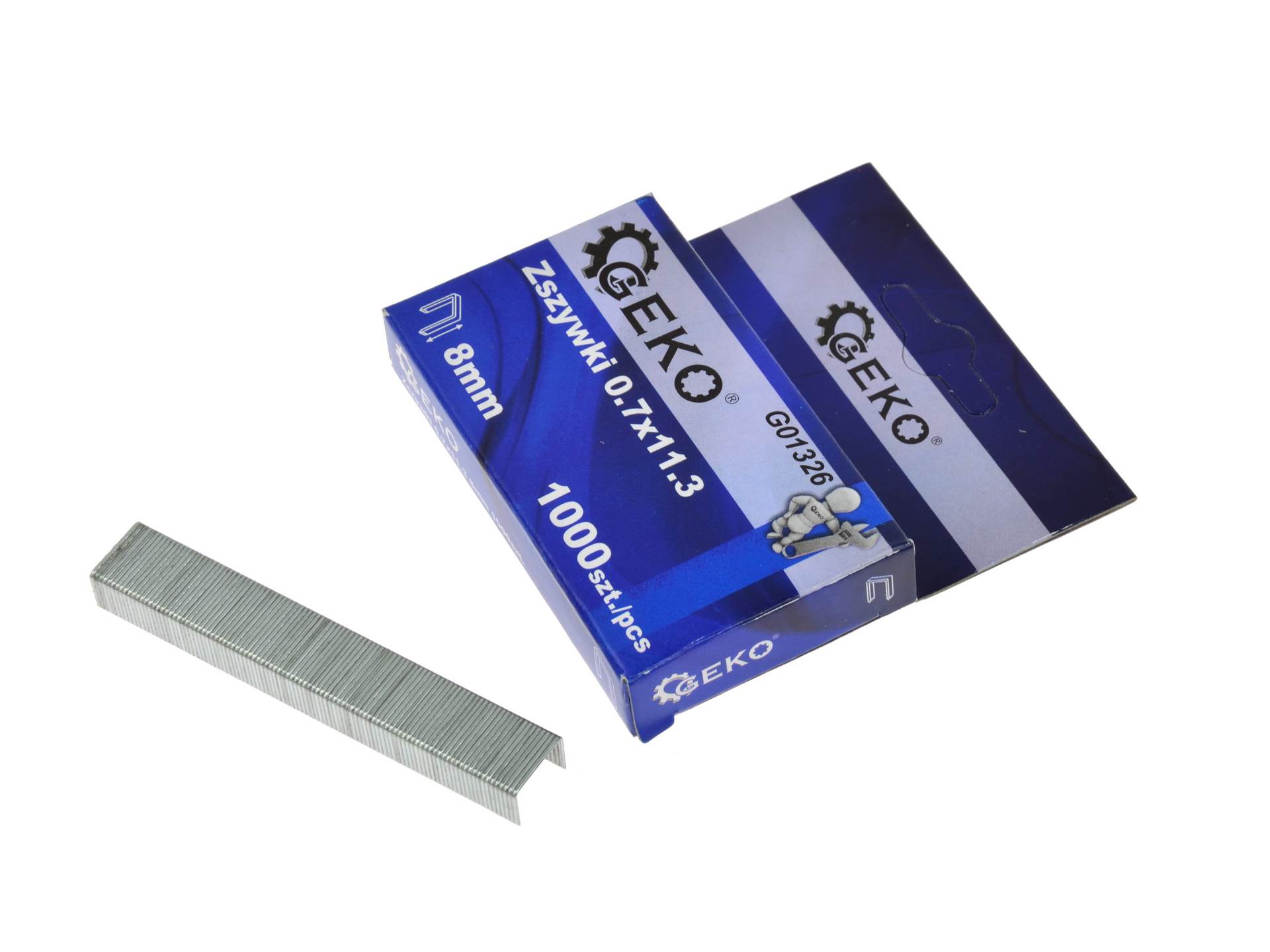 GEKO G01326 Spony do zošívačky svorky sponky 0,7 x 11,3 x 8mm 1000ks 10 balení