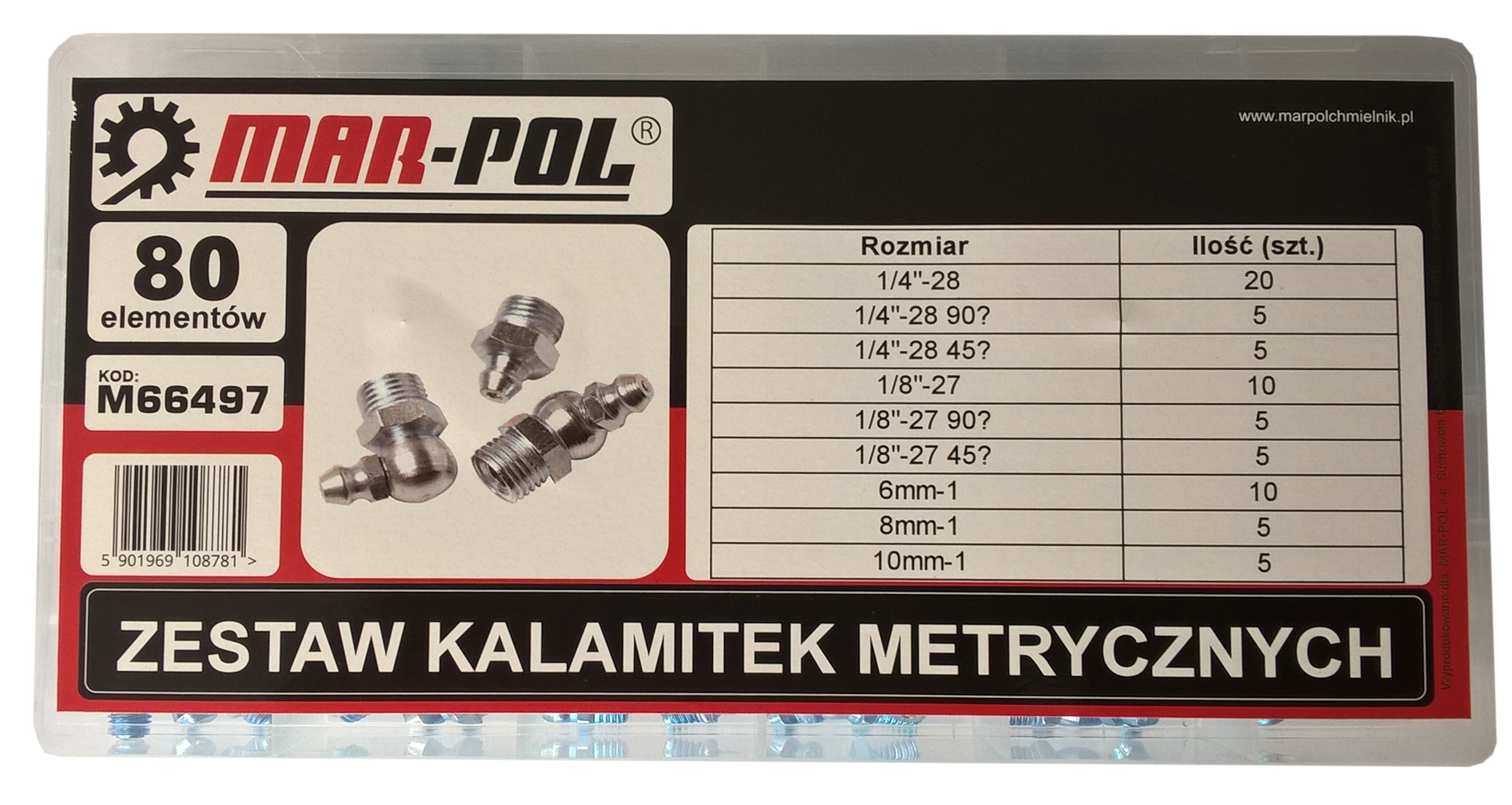 Marpol M66497 Sada mazacích hlavíc 70ks mazničky maznice