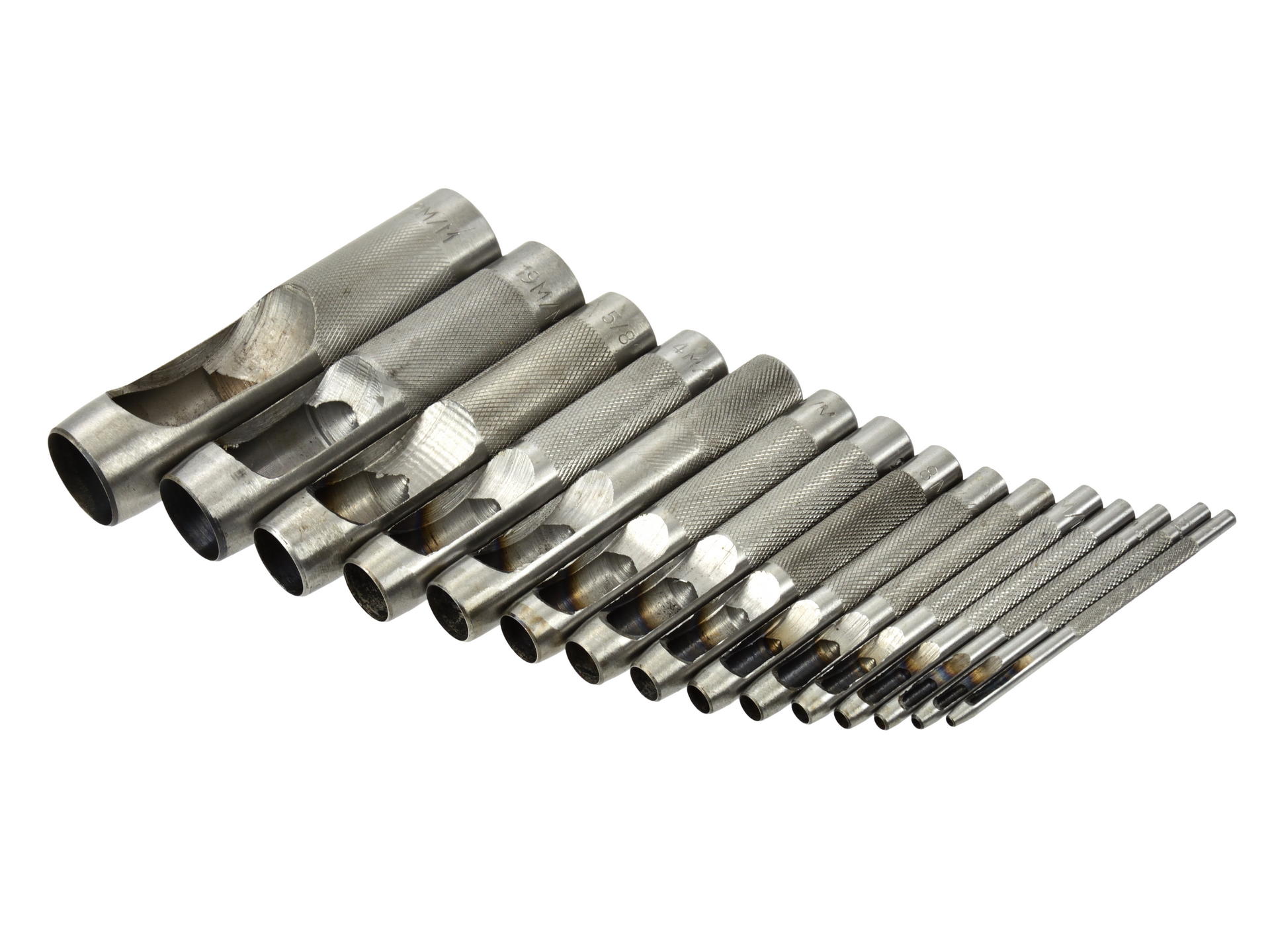 Geko G01822 Razníky, dierovače 15ks sada 2-22mm oceľové