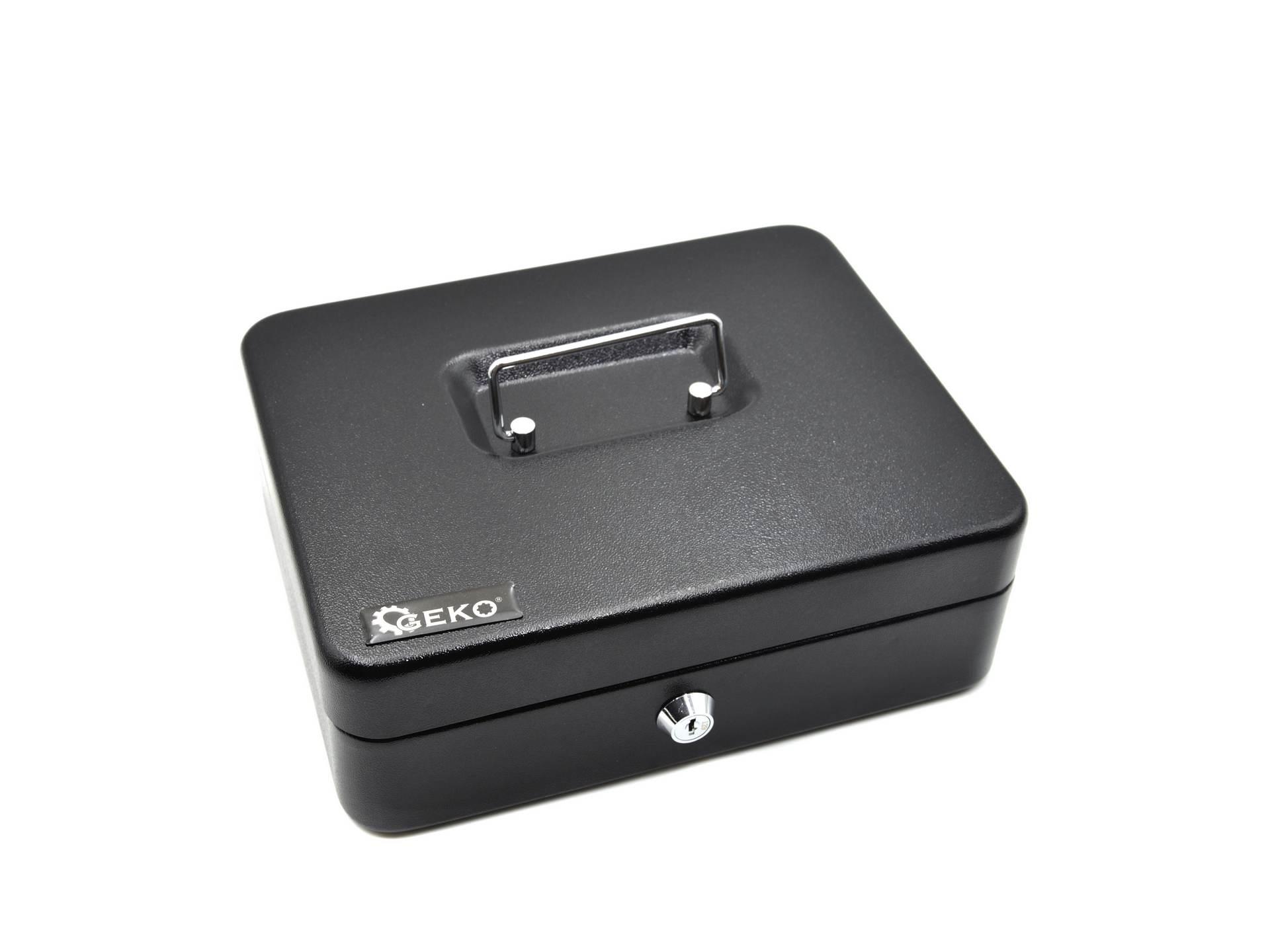 GEKO G10902 Prenosná pokladňa 250x200x90mm s kľúčom, skrinka na peniaze, trezor