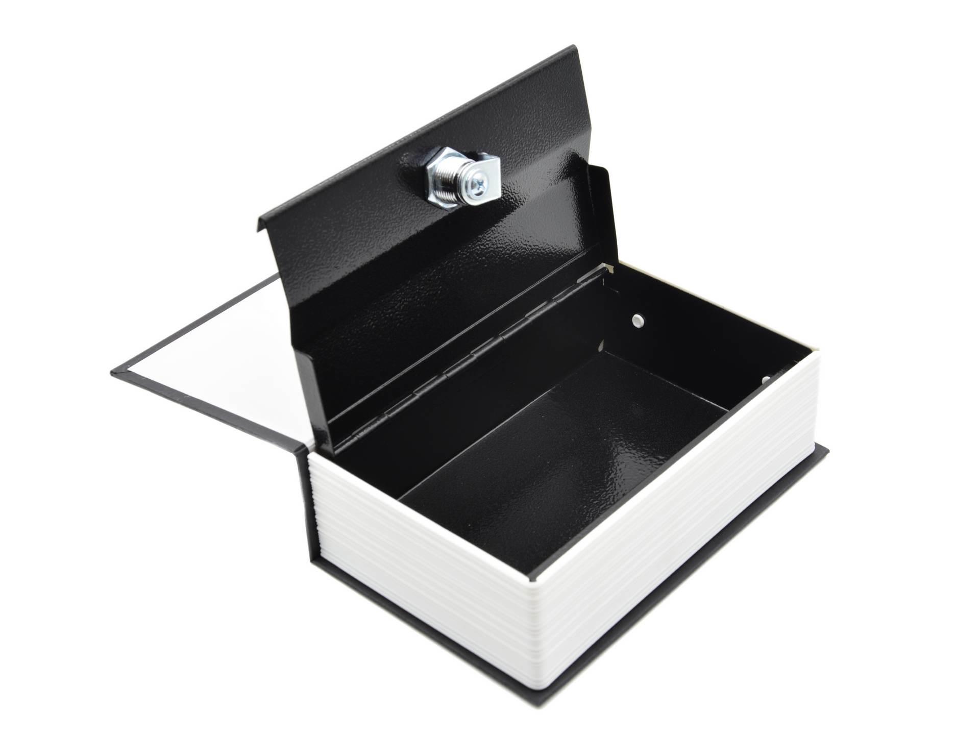GEKO G10904 Prenosná pokladňa 180x115x55mm skrinka na peniaze imitácia kniha, trezor