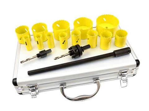 Geko G39999 Vykružovací korunkový vrták vykružováky do dreva kovu 17ks SADA