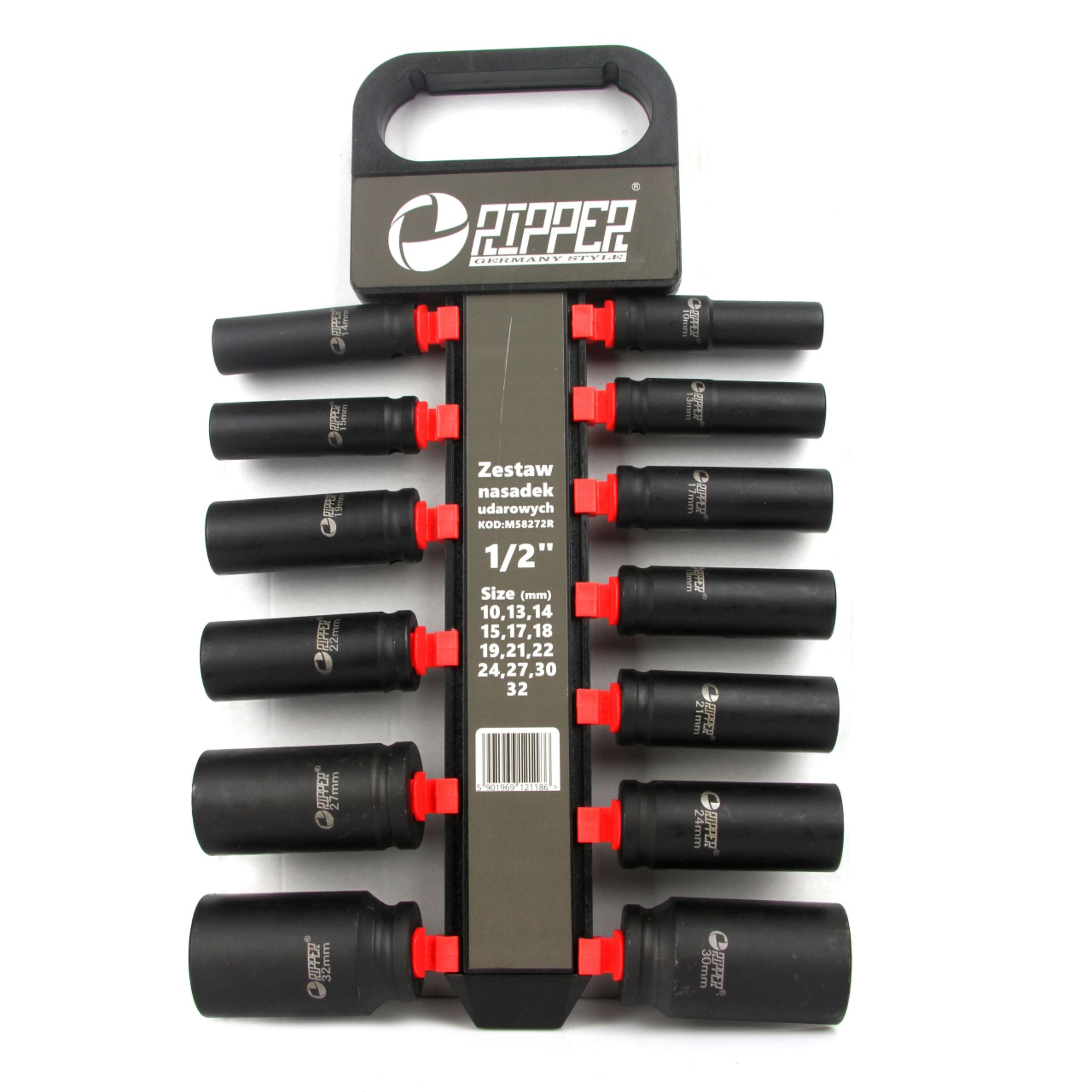 Mar-Pol M58272R Súprava nástrčných kľúčov pre rázový skrutkovač 10-32mm 13ks RIPPER