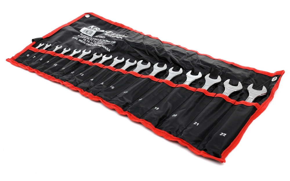 Kraft&Dele KD10923 6-22mm kľúče očkové ploché otvorené puzdro 17ks Sada