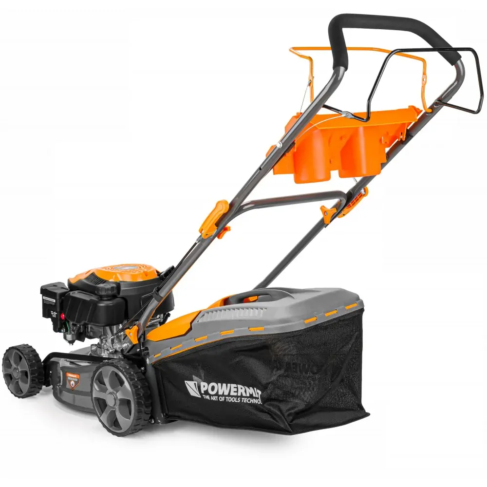 POWERMAT PM-KSS-5S 3700W Kosačka benzínová na trávu, 4 taktná 5 HP s pojazdom