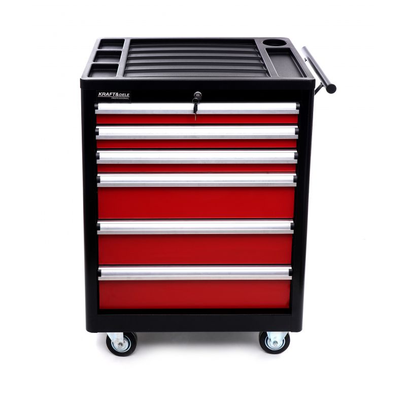 KRAFT&DELE KD370 Skrinka na náradie, dielenský vozík 6 šuplíkov, pojazdný s kolieskami
