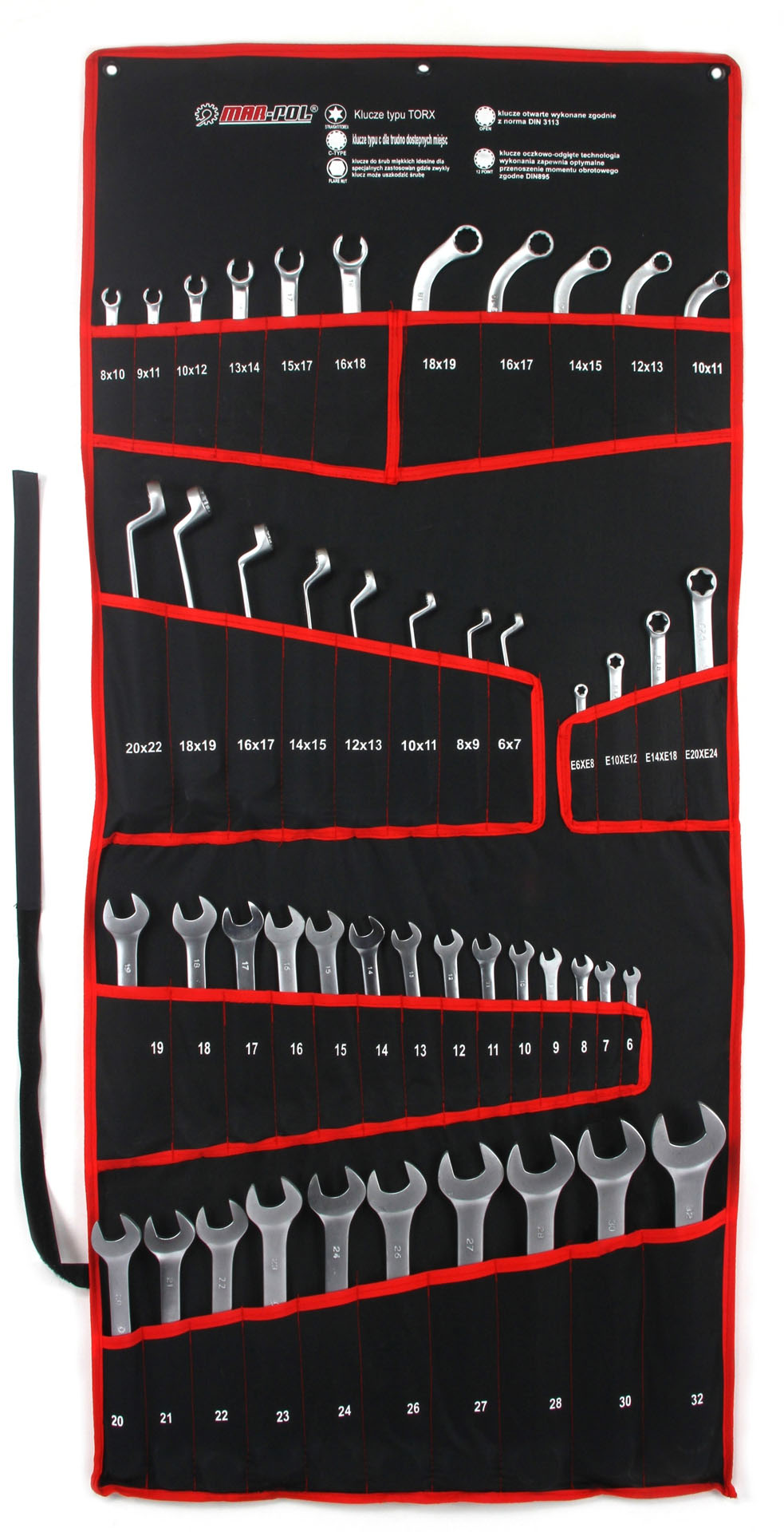 MAR-POL M58140 Kľúče očko-ploché, kombinované, veľká sada 47 ks