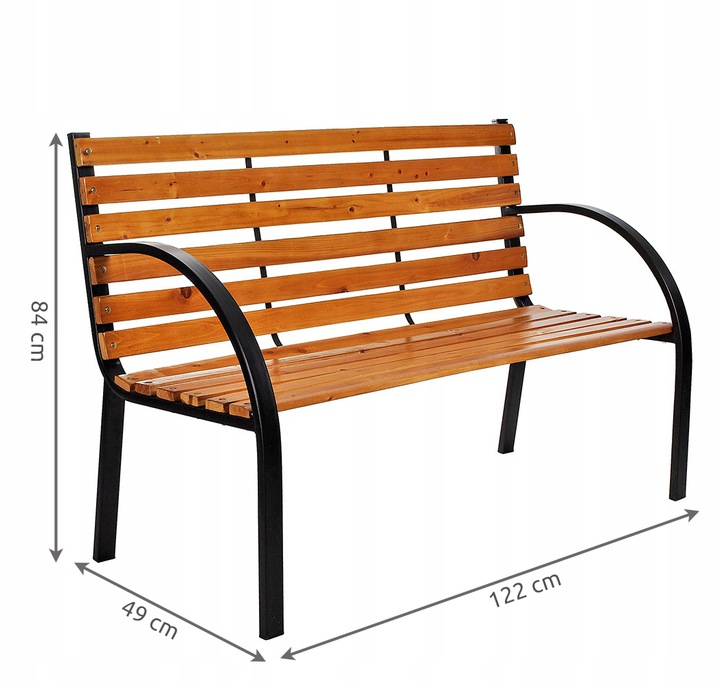 9808 Záhradná / vonkajšia lavička lavica drevená 120cm
