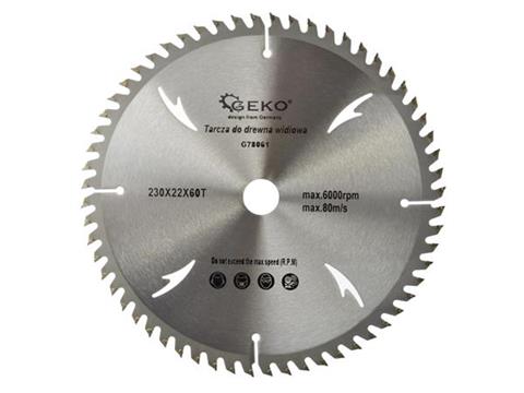 GEKO G78061 Kotúč na drevo pílenie dreva 230mm 22mm 60T